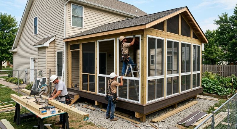 Enclosed Porch Installation in Austin, TX